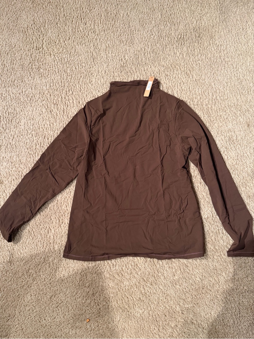 Skims Brown Turtleneck Shirt NWT
